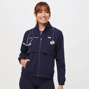 Figs Sydney Scrub Jacket Navy Blue Jacket